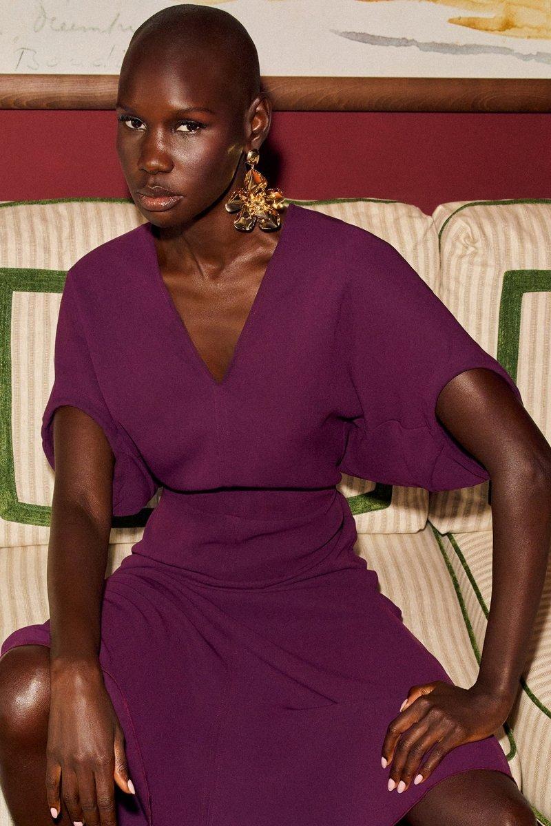 Jerseykleid mit V-Ausschnitt-Rich & Royal