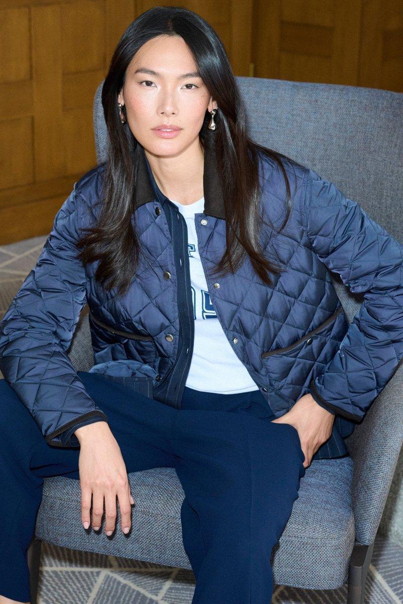 Dunkelblaue Steppjacke mit-Rich & Royal