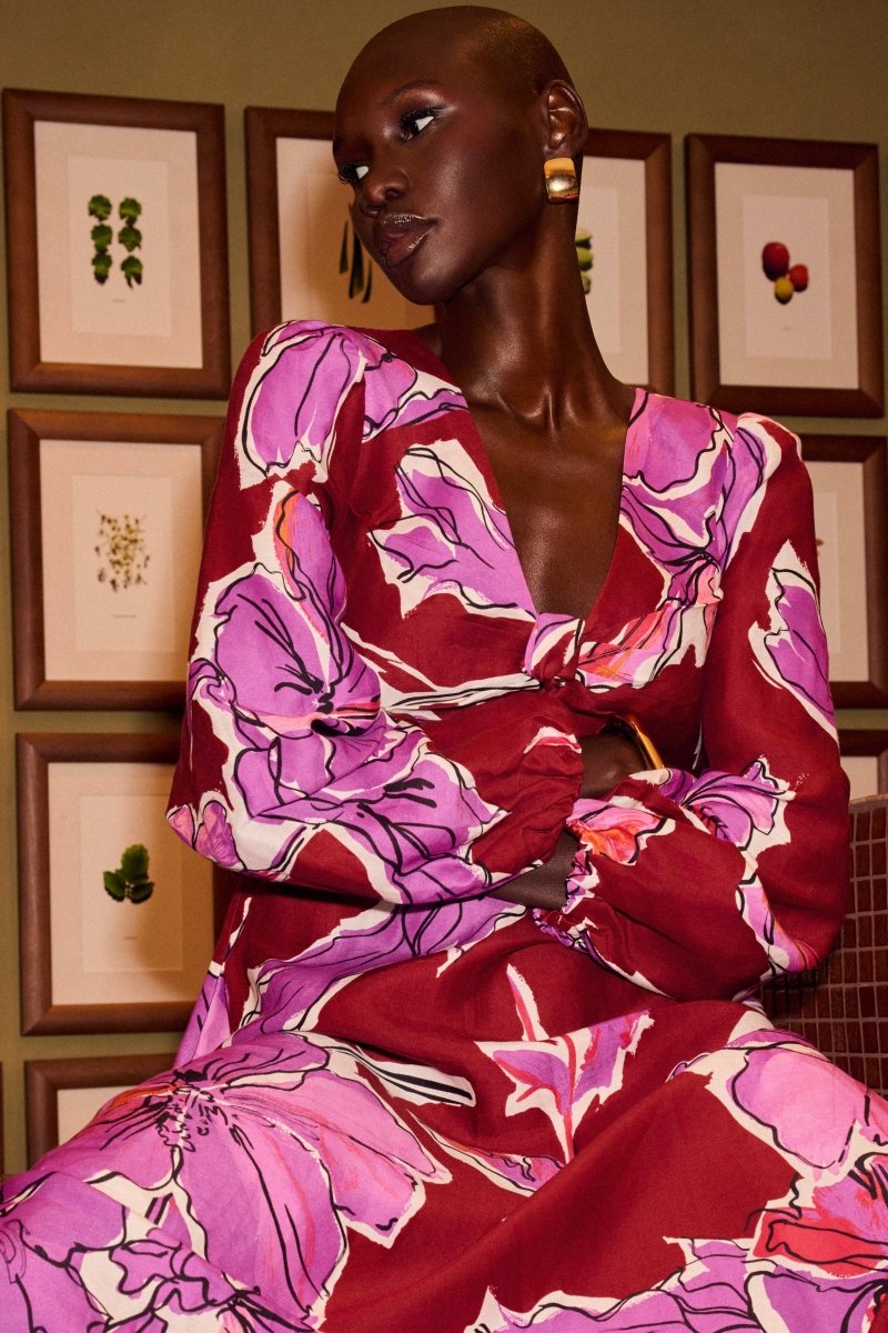 Kleid aus Leinen-Mix-Rich & Royal