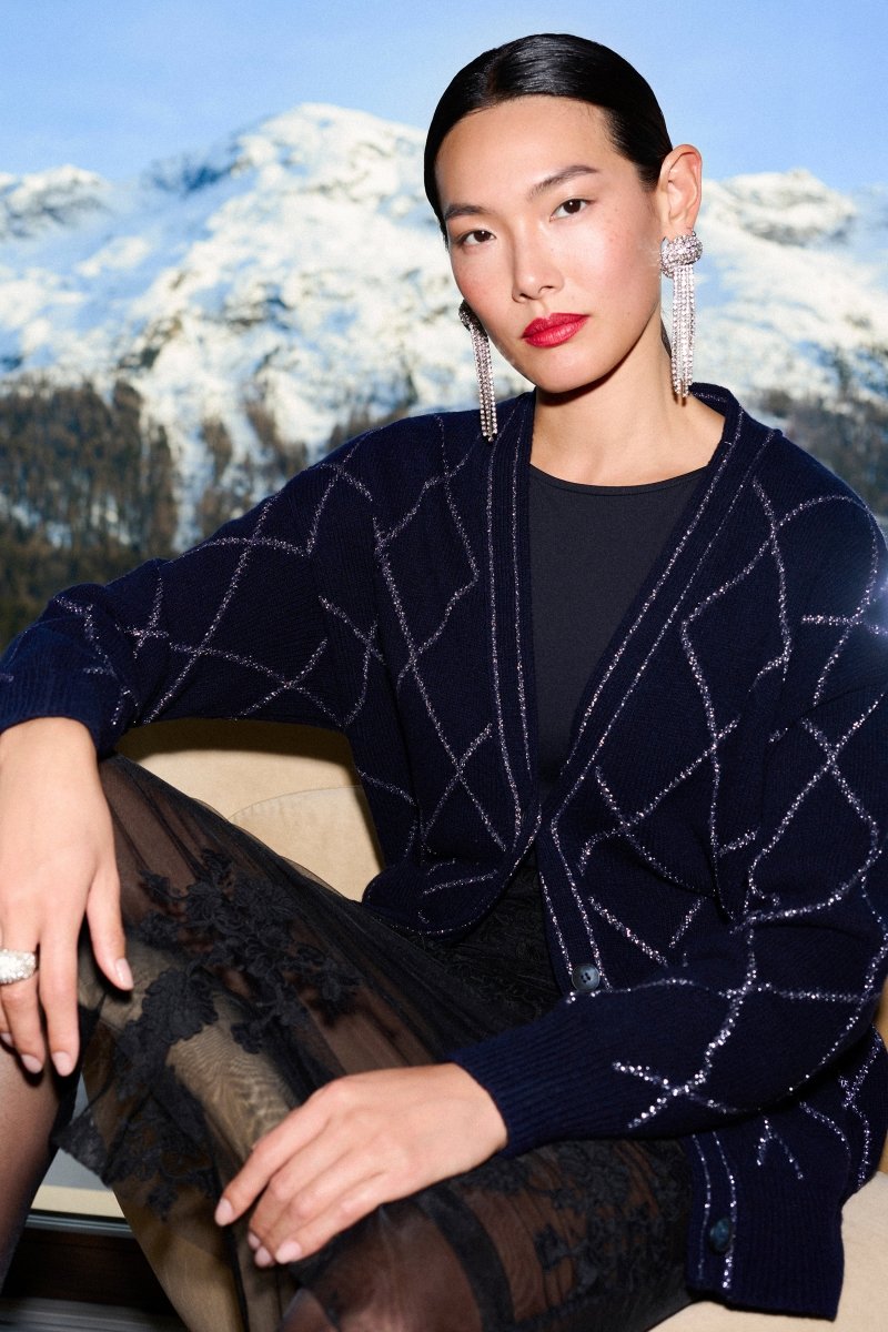 Strickjacke aus Woll-Mix-Rich & Royal