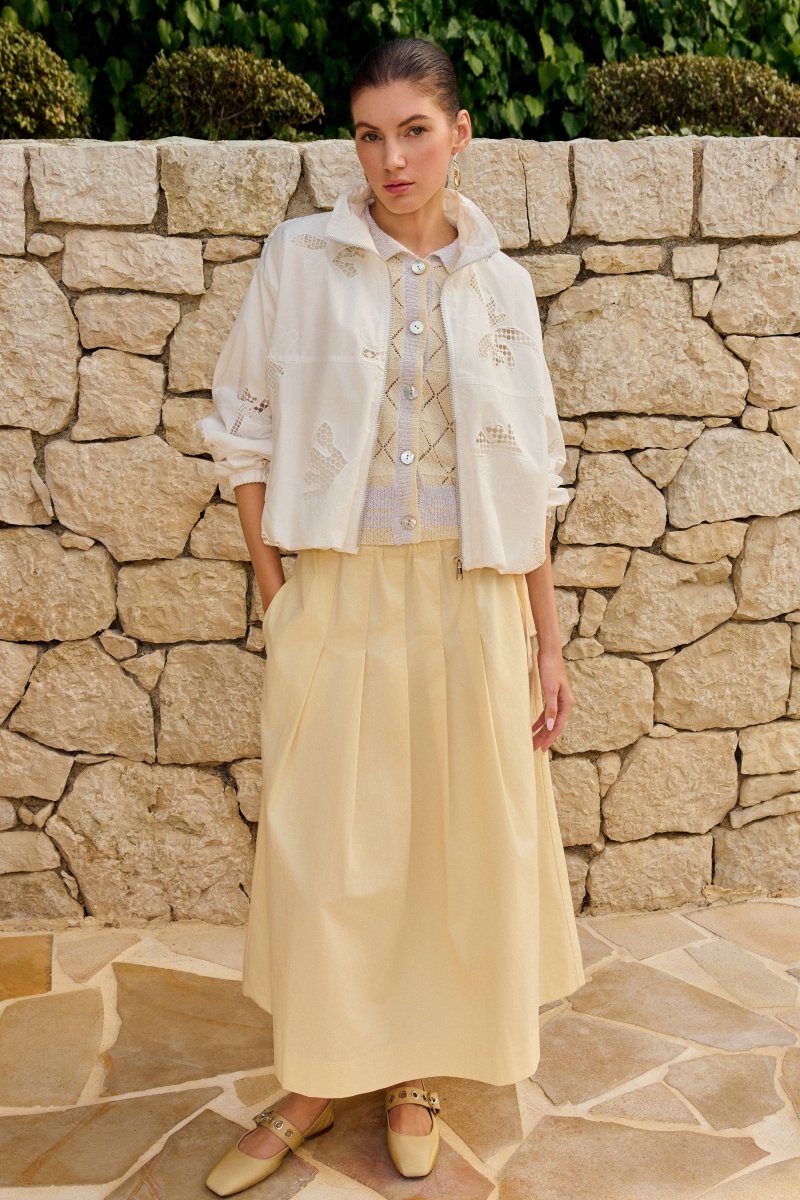 Faltenrock mit Bindegürtel-Rich & Royal