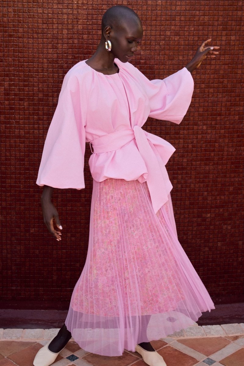 Midi-Plisseerock mit Blumenprint-Rich & Royal