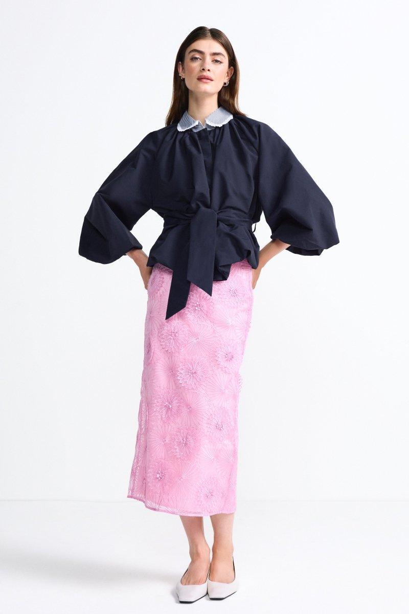 Flower Midi Skirt - Look-Rich & Royal