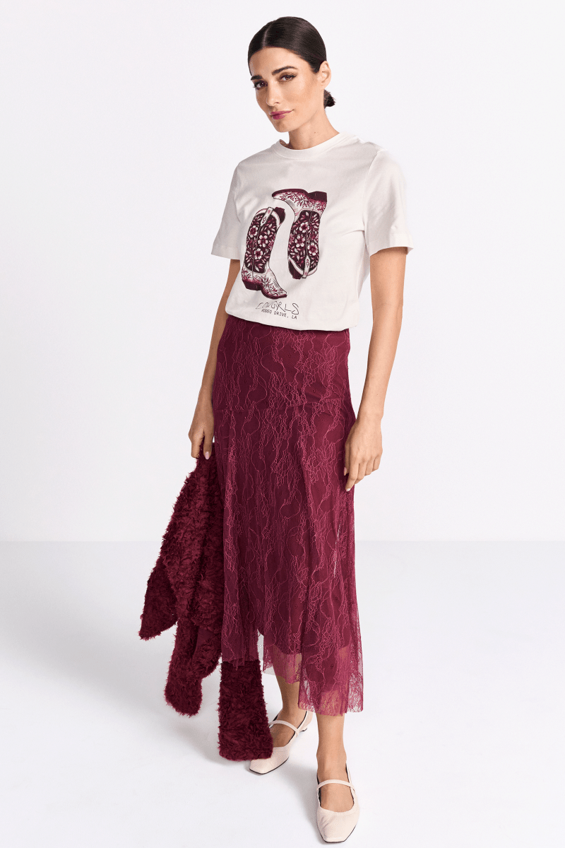 Midi-Spitzenrock-Rich & Royal