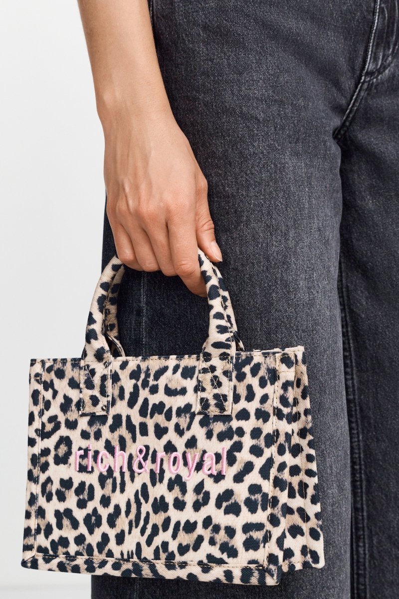 Mini Tote Bag im Leo-Design-Rich & Royal