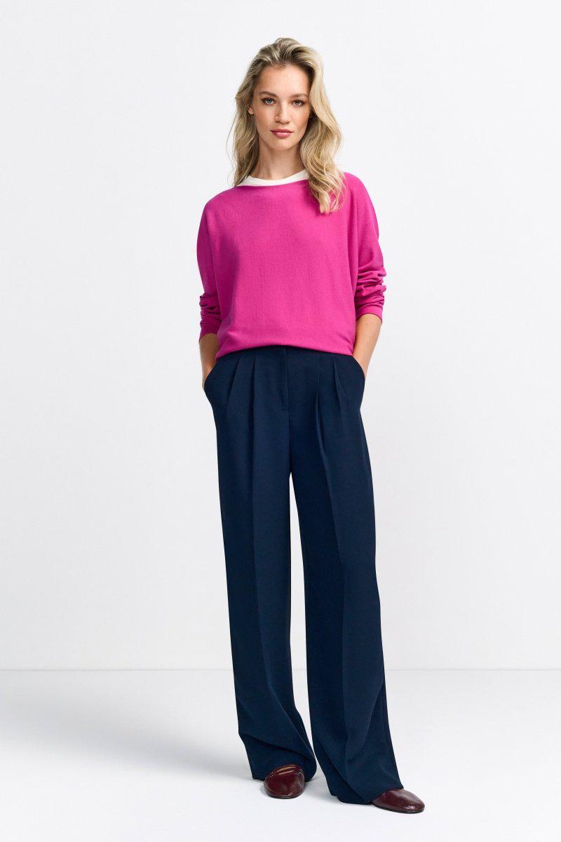 Feinstrickpullover mit U-Boot-Ausschnitt-Rich & Royal