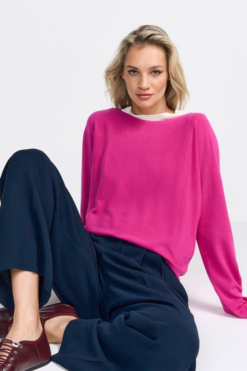 Feinstrickpullover mit U-Boot-Ausschnitt-Rich & Royal