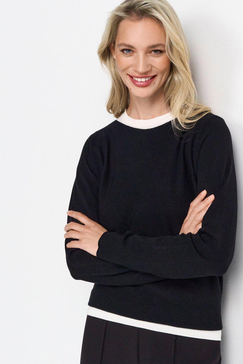 Feinstrickpullover mit U-Boot-Ausschnitt-Rich & Royal