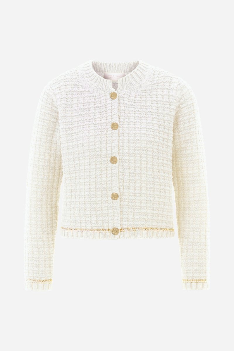 Strukturierter Strickcardigan mit Knöpfen-Rich & Royal