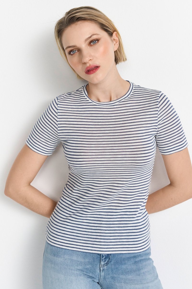 T-Shirt mit Metallfäden-Rich & Royal
