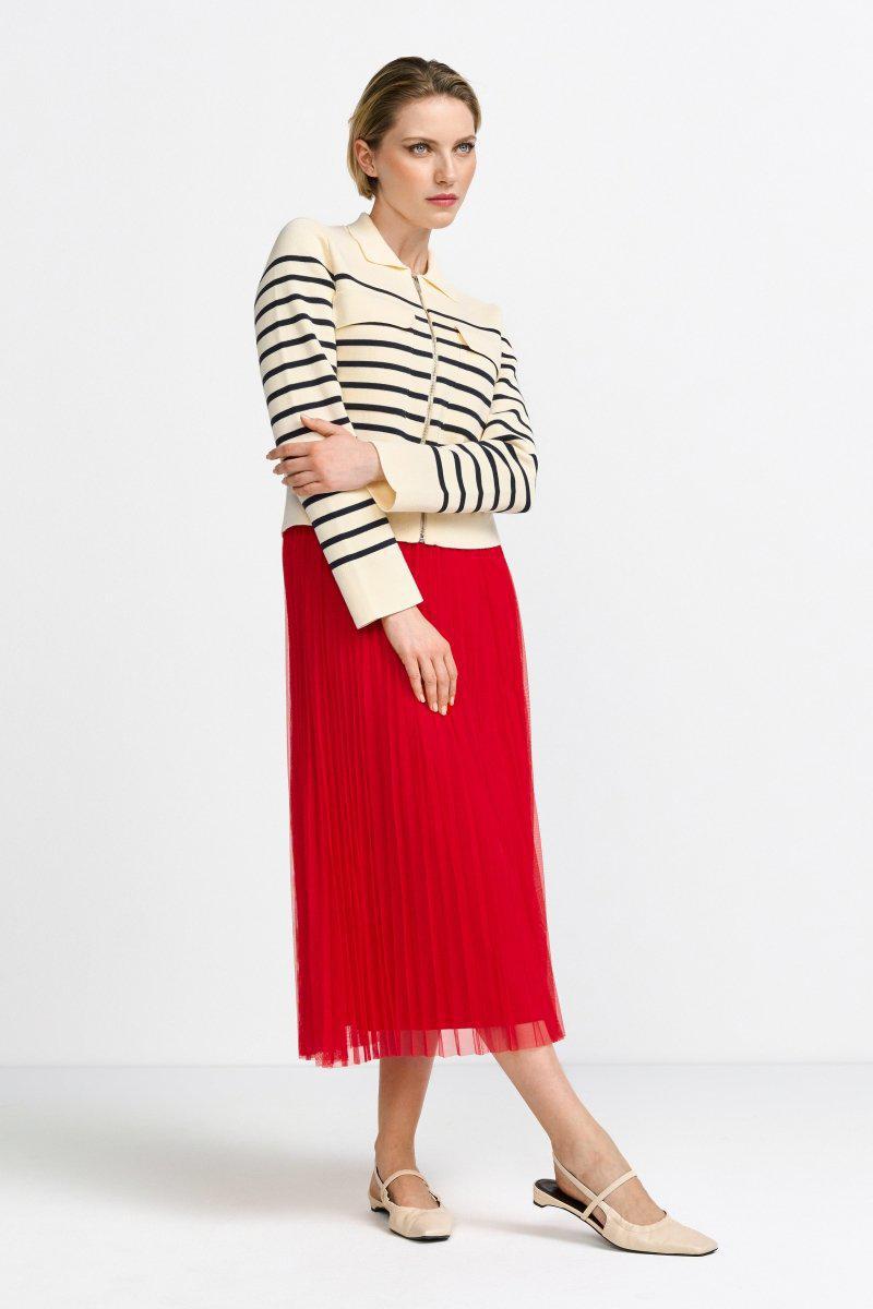 Plisseerock in Midilänge-Rich & Royal