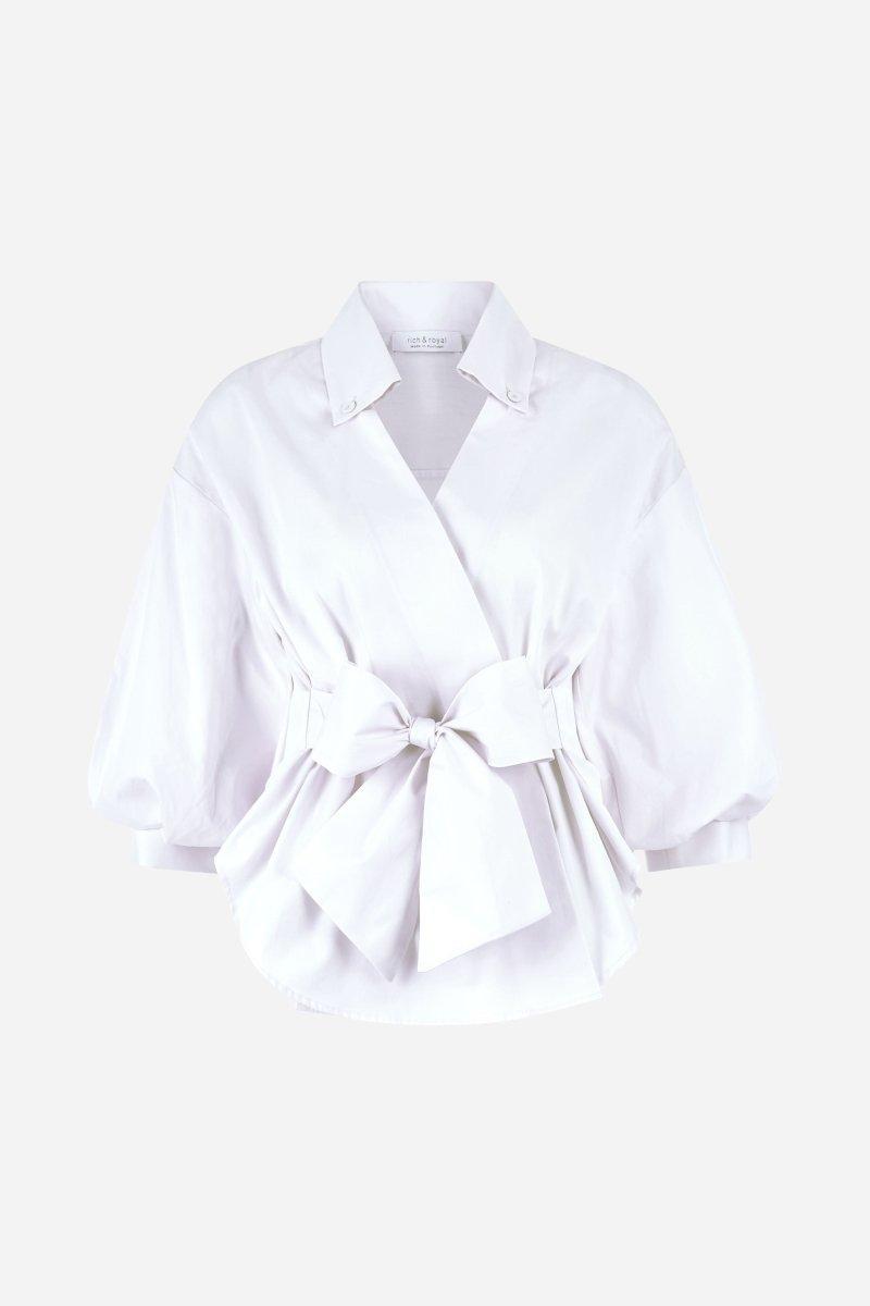 Wickelbluse mit V-Neck-Rich & Royal