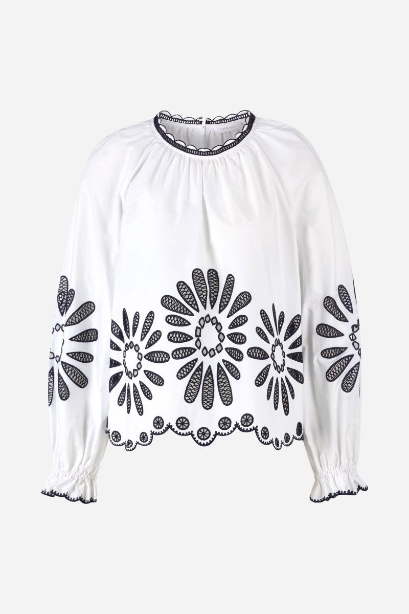 Boho-Bluse mit Lochstickerei-Rich & Royal