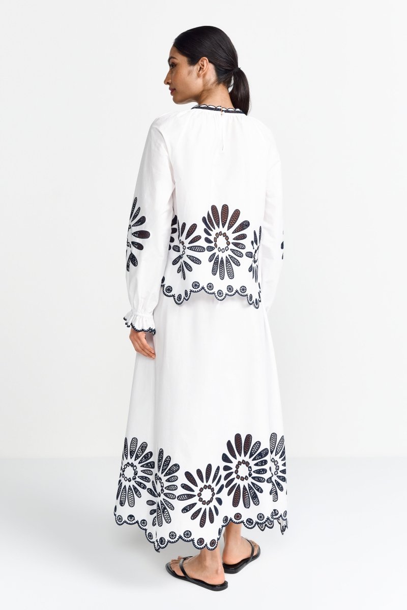 Boho-Bluse mit Lochstickerei-Rich & Royal