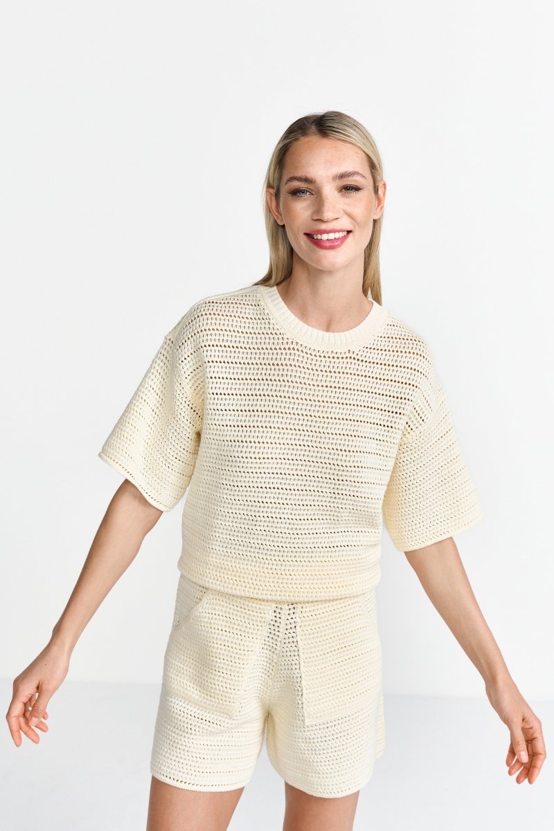 Oversized Häkelshirt-Rich & Royal