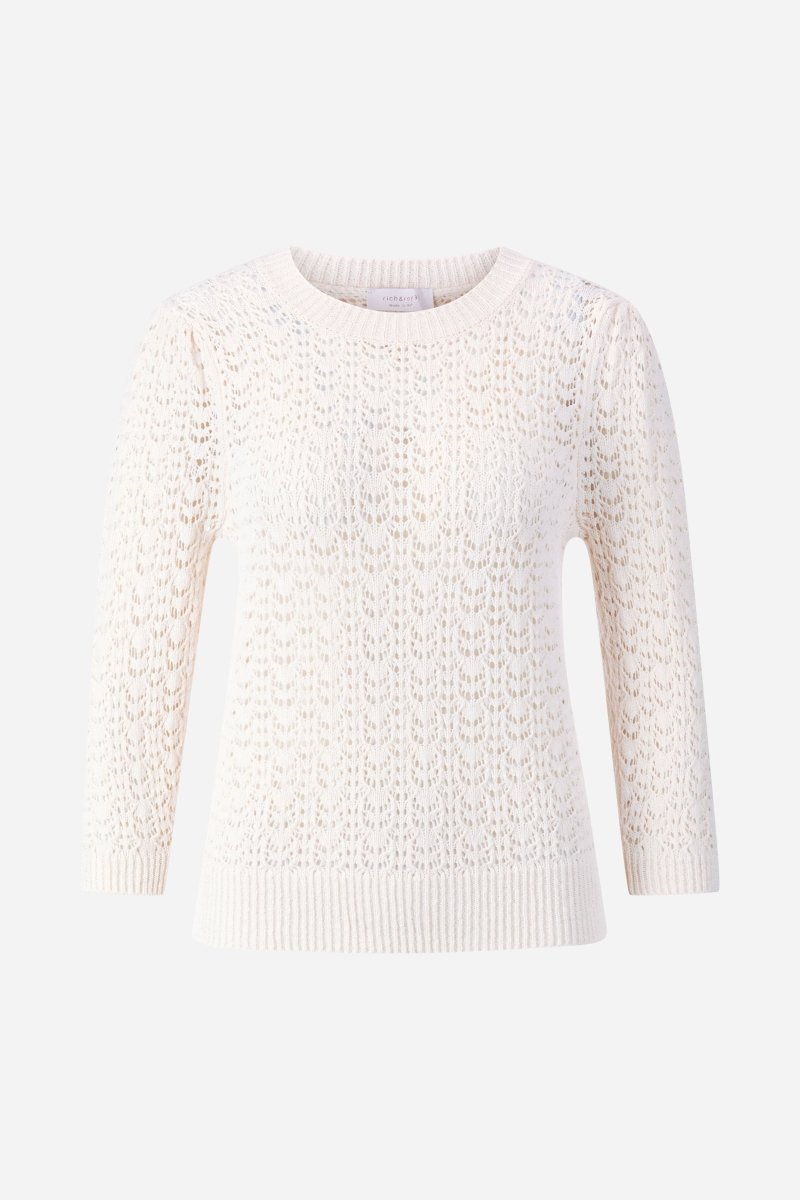 Strickshirt mit zartem Ajourmuster-Rich & Royal
