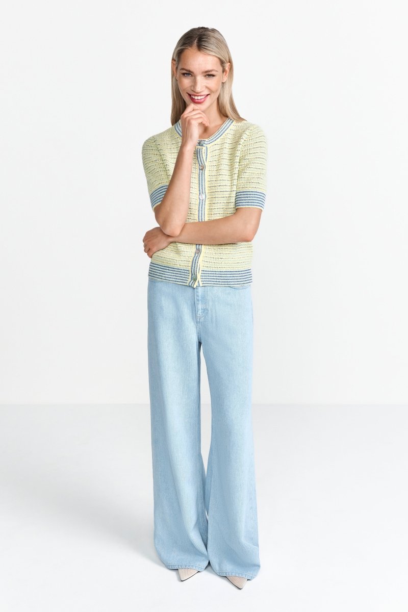 Kurzärmeliger Cardigan mit Knöpfen-Rich & Royal