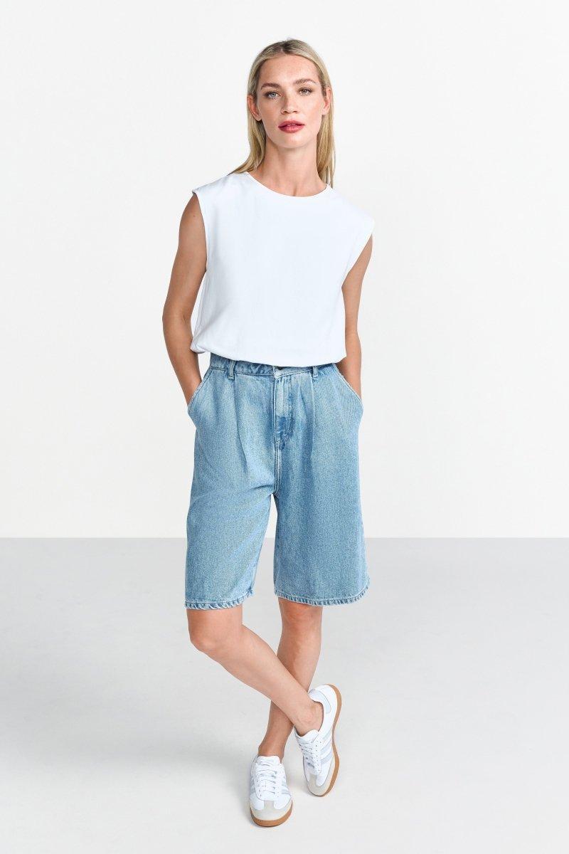 Weißes Crop-Top-Rich & Royal