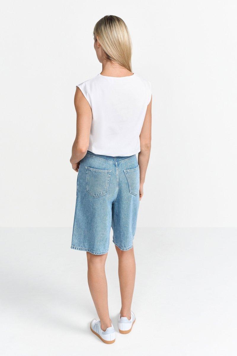 Weißes Crop-Top-Rich & Royal