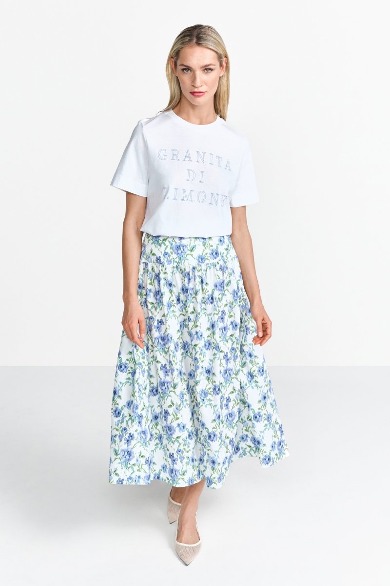 Weißes Statement T-Shirt-Rich & Royal