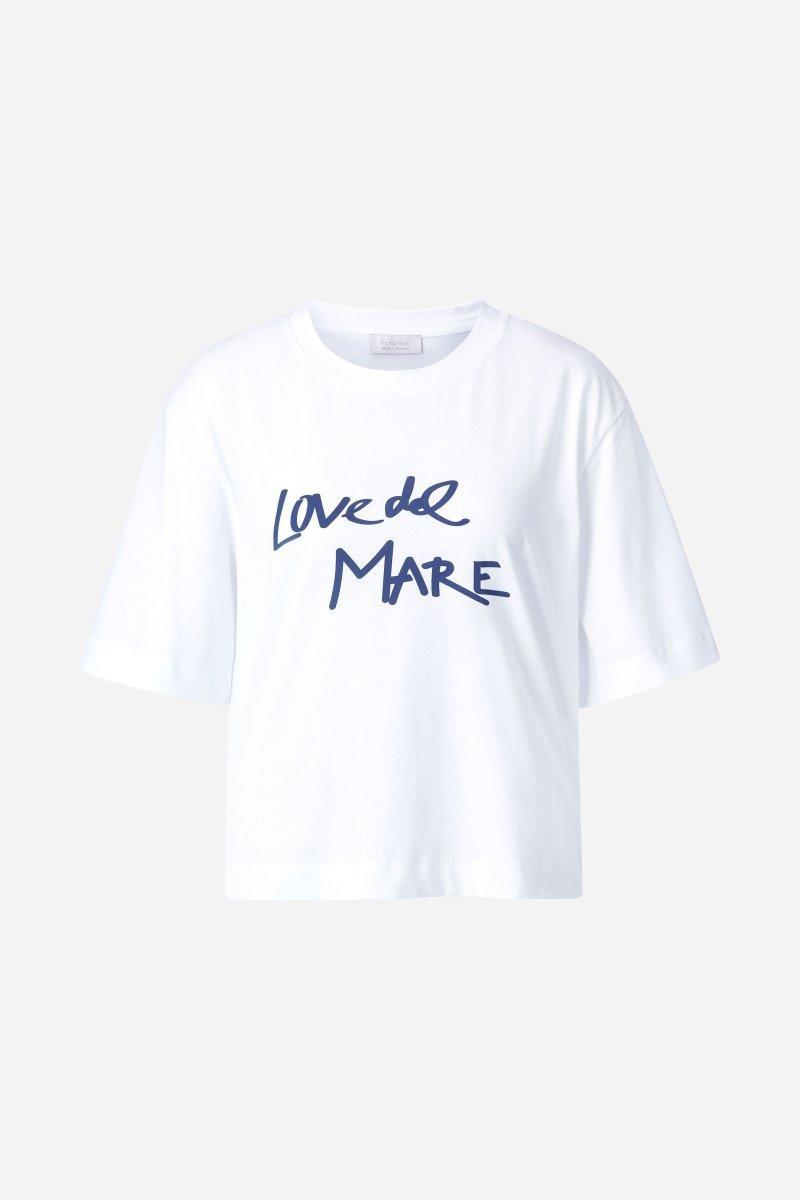 Weißes Oversized T-Shirt mit Print-Rich & Royal