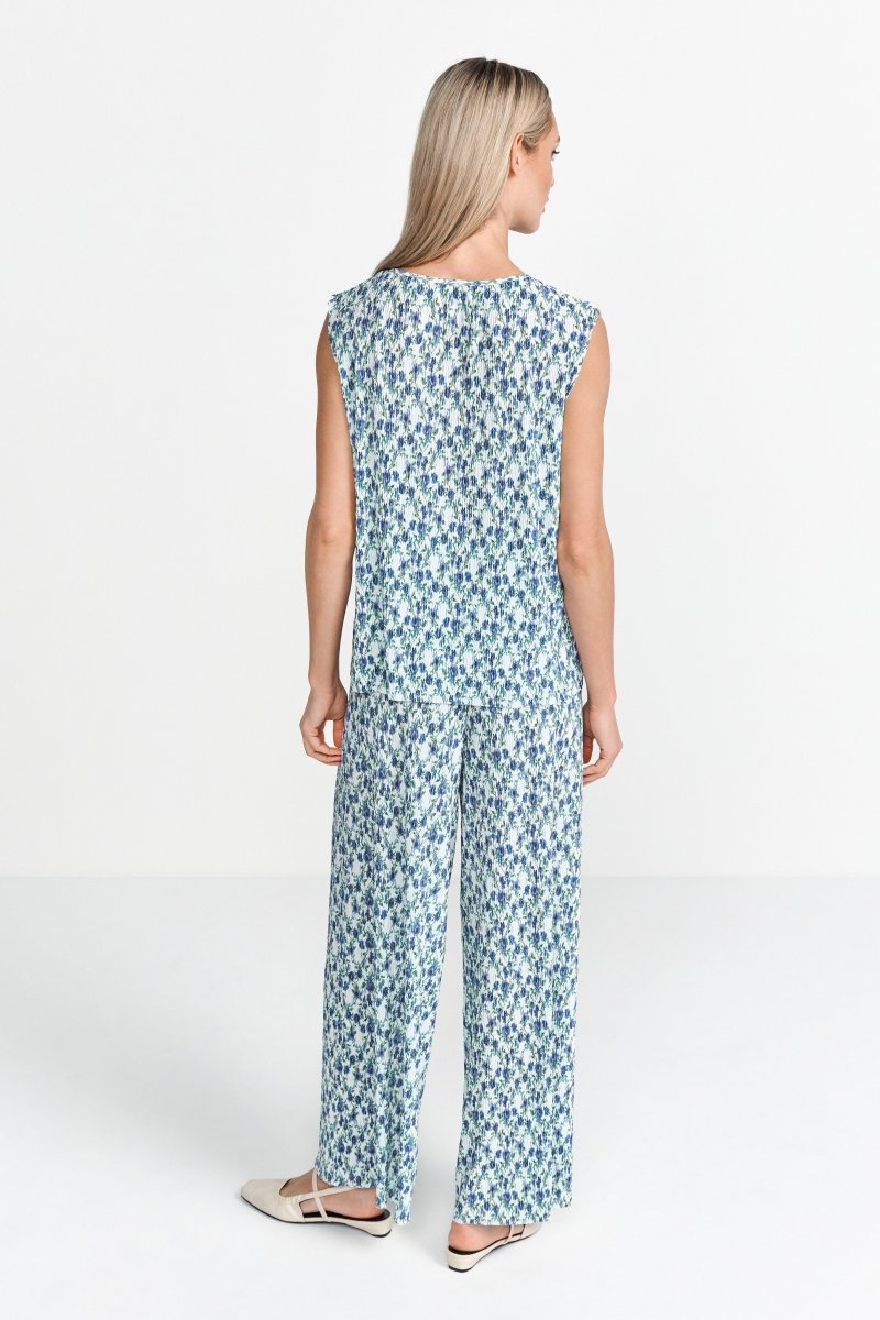 Crinkle Top mit Blumenmuster-Rich & Royal