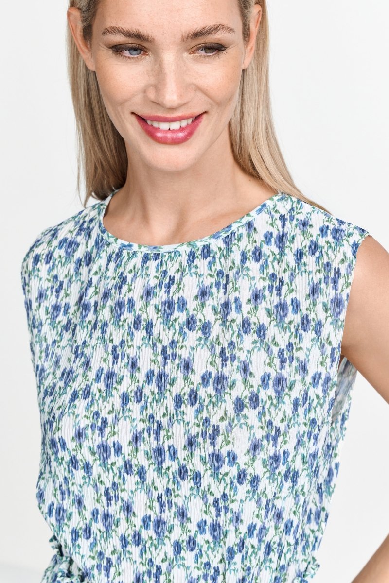 Crinkle Top mit Blumenmuster-Rich & Royal