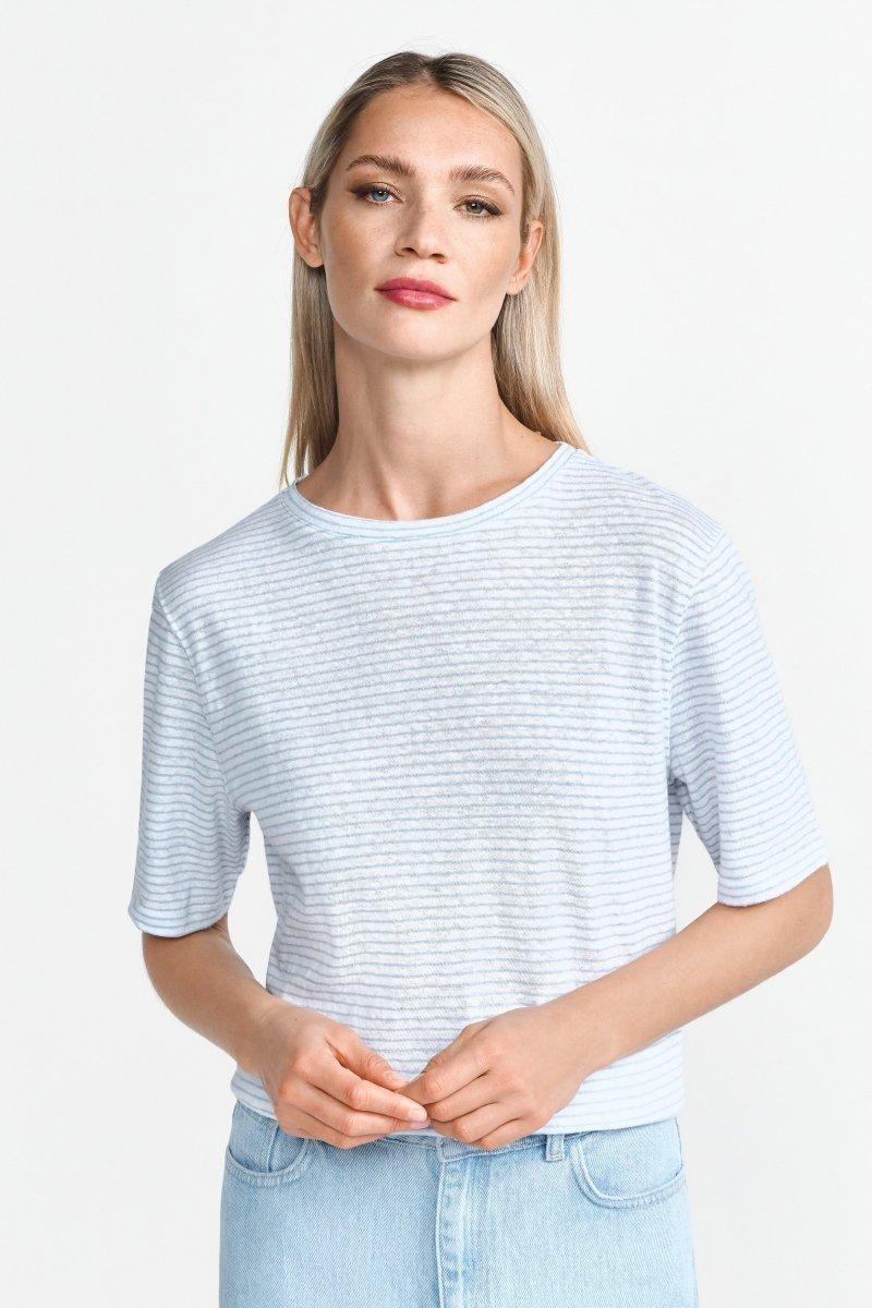Hellblau gestreiftes T-Shirt-Rich & Royal