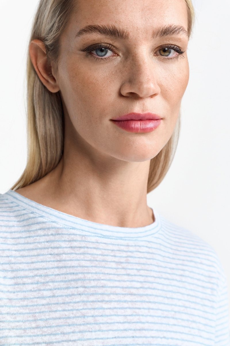 Hellblau gestreiftes T-Shirt-Rich & Royal