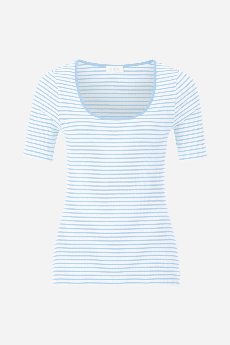 Gestreiftes Ripp-T-Shirt-Rich & Royal