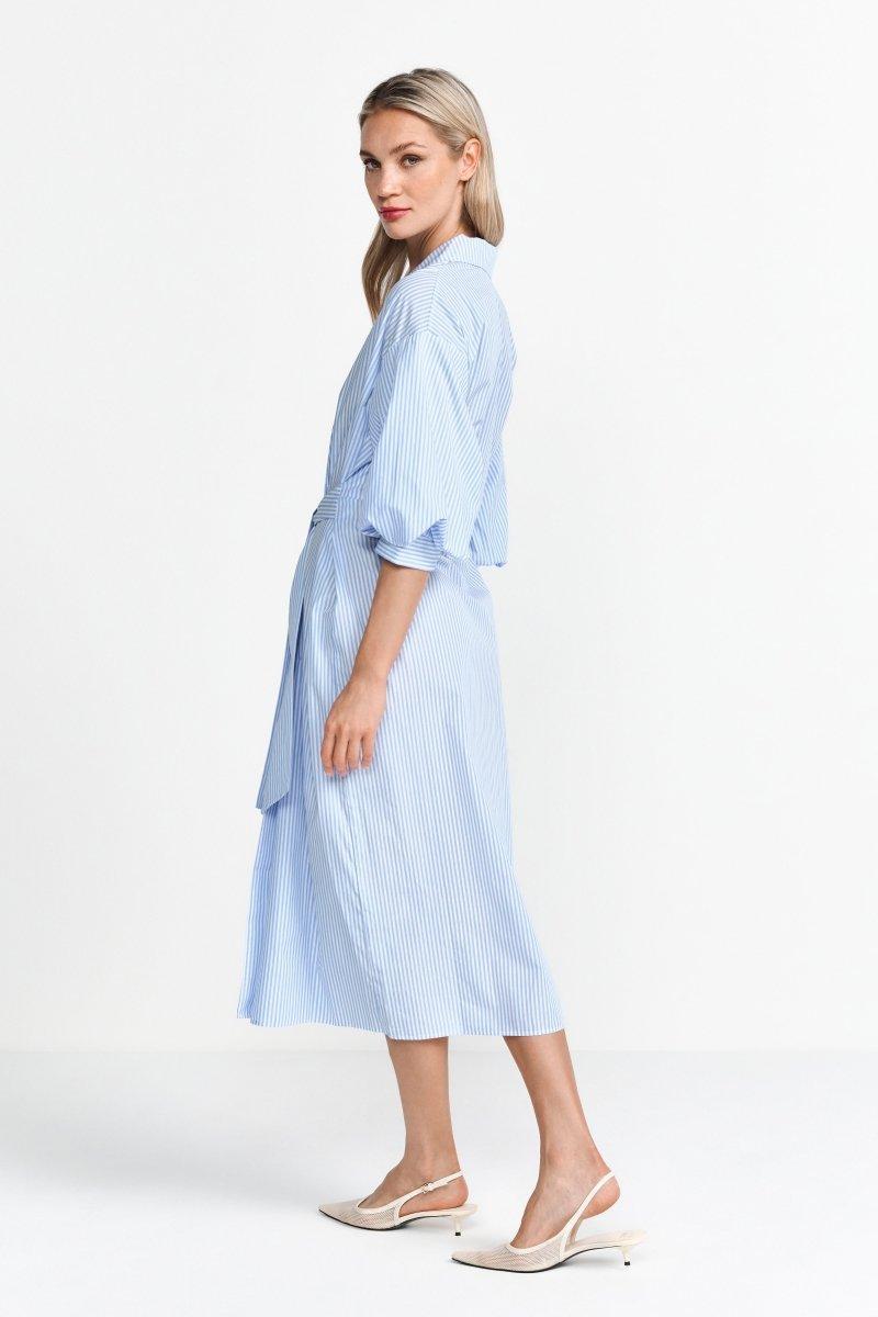 Gestreiftes Hemdkleid mit Ballonärmeln-Rich & Royal