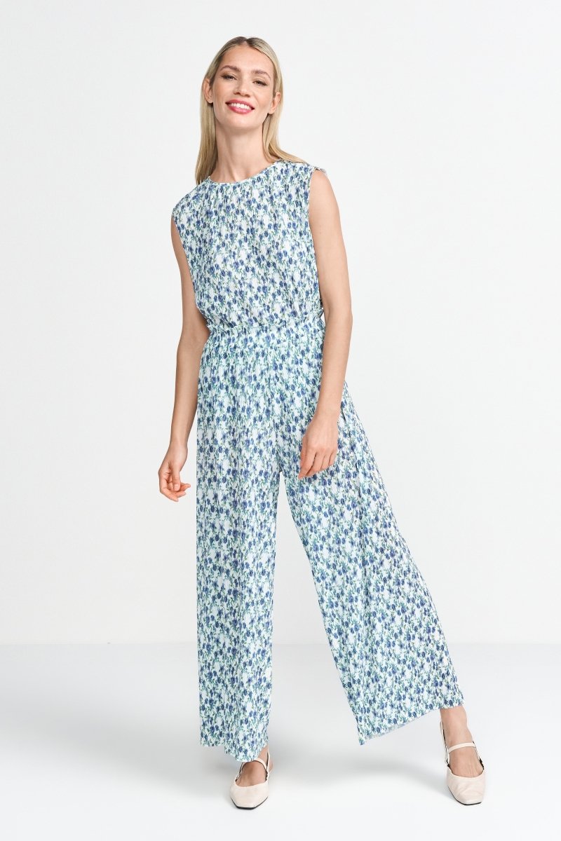 Plissee-Hose mit Blumenmuster-Rich & Royal