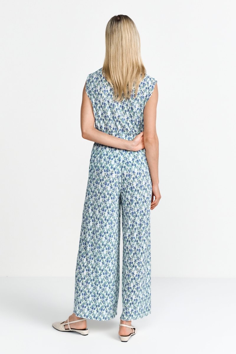 Plissee-Hose mit Blumenmuster-Rich & Royal