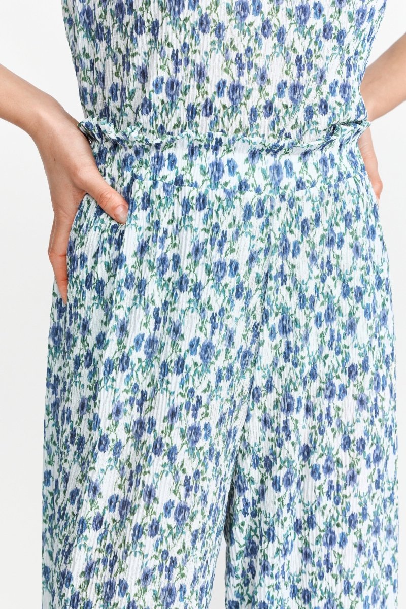 Plissee-Hose mit Blumenmuster-Rich & Royal