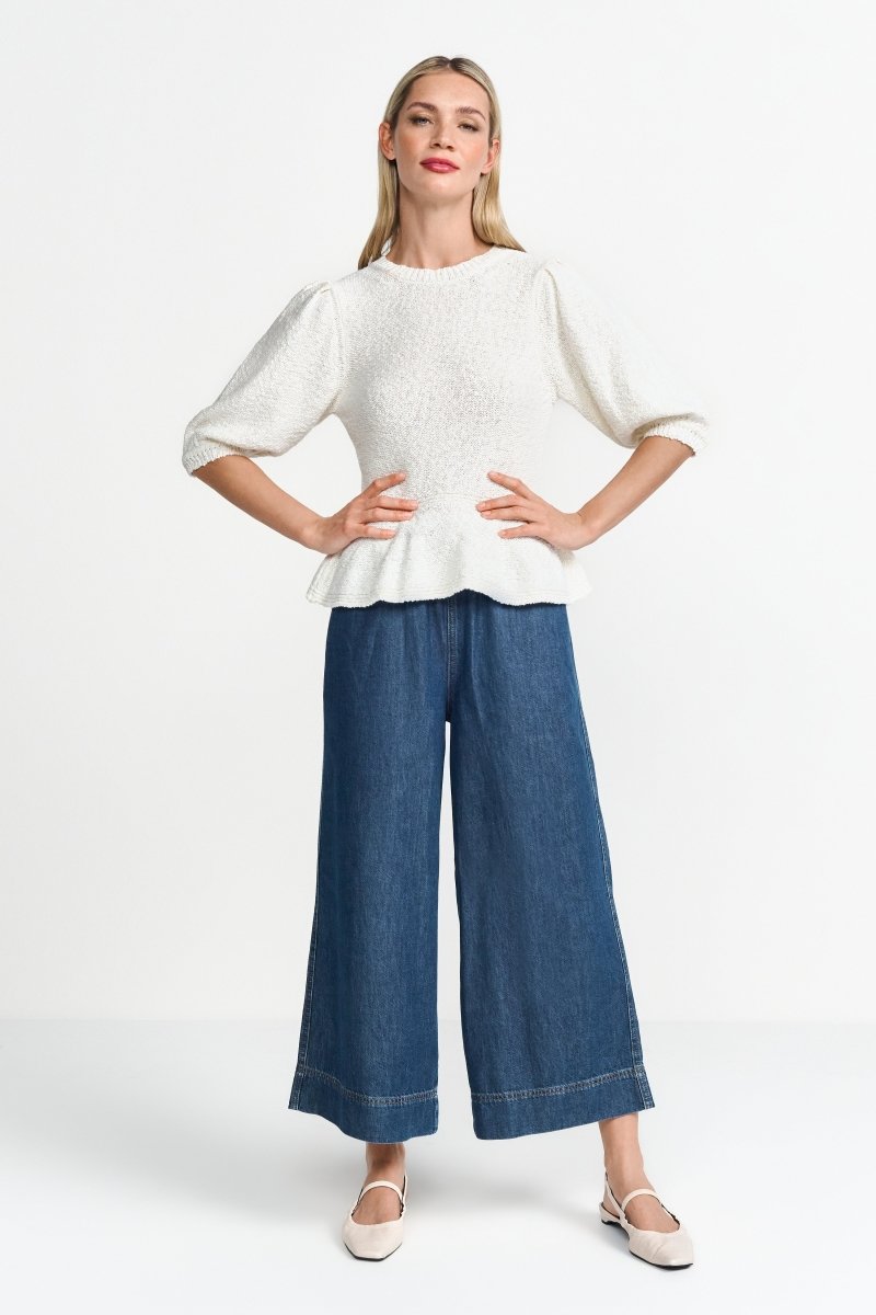 Wide-Leg-Jeans mit Tunnelzug-Rich & Royal