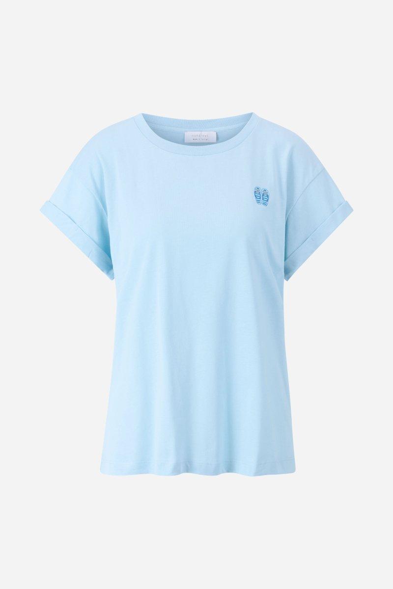 Hellblaues T-Shirt mit Stickerei-Rich & Royal