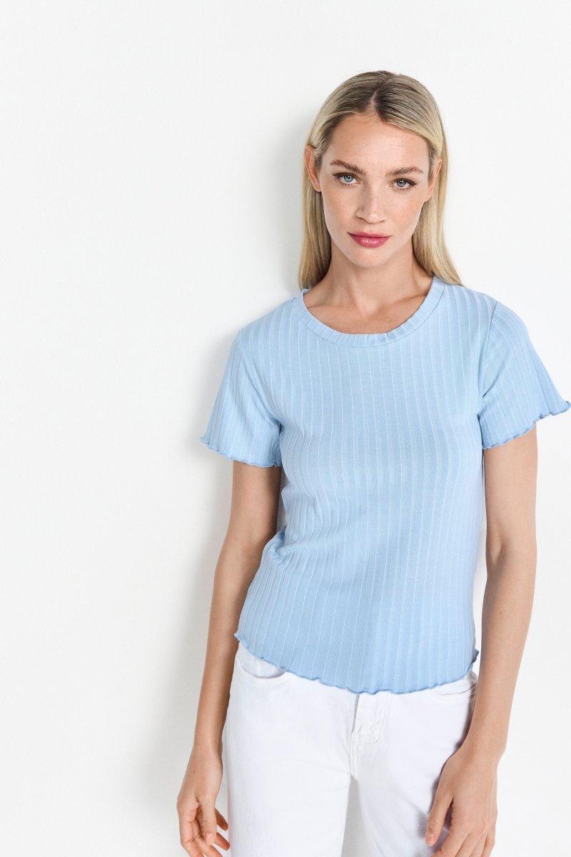 Rippshirt mit Babylocksaum-Rich & Royal