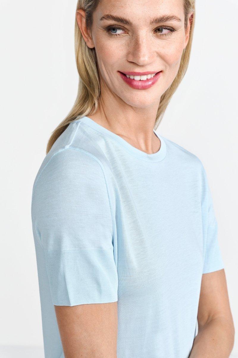 T-Shirt mit gerippten Ärmelabschlüssen-Rich & Royal