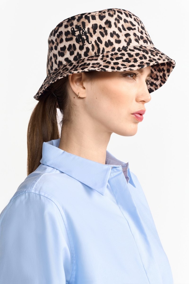 Bucket Hat mit Leo-Print-Rich & Royal