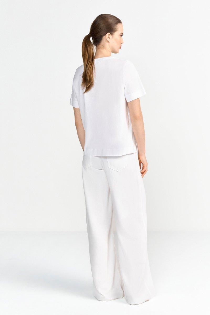 T-Shirt mit strassverziertem Print-Rich & Royal