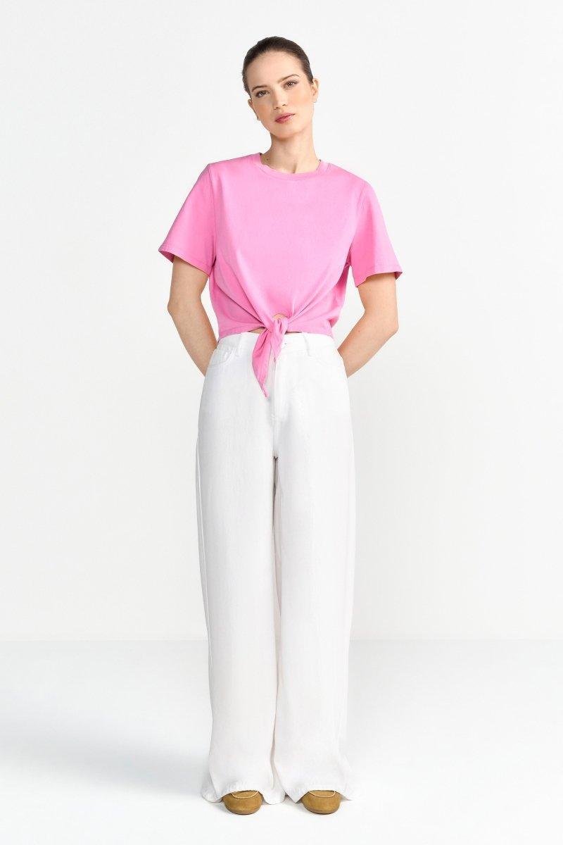 Cropped T-Shirt mit Bindedetail-Rich & Royal