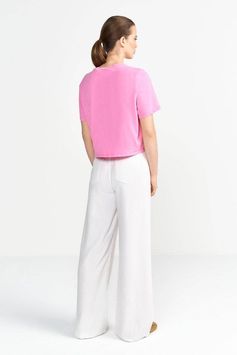 Cropped T-Shirt mit Bindedetail-Rich & Royal