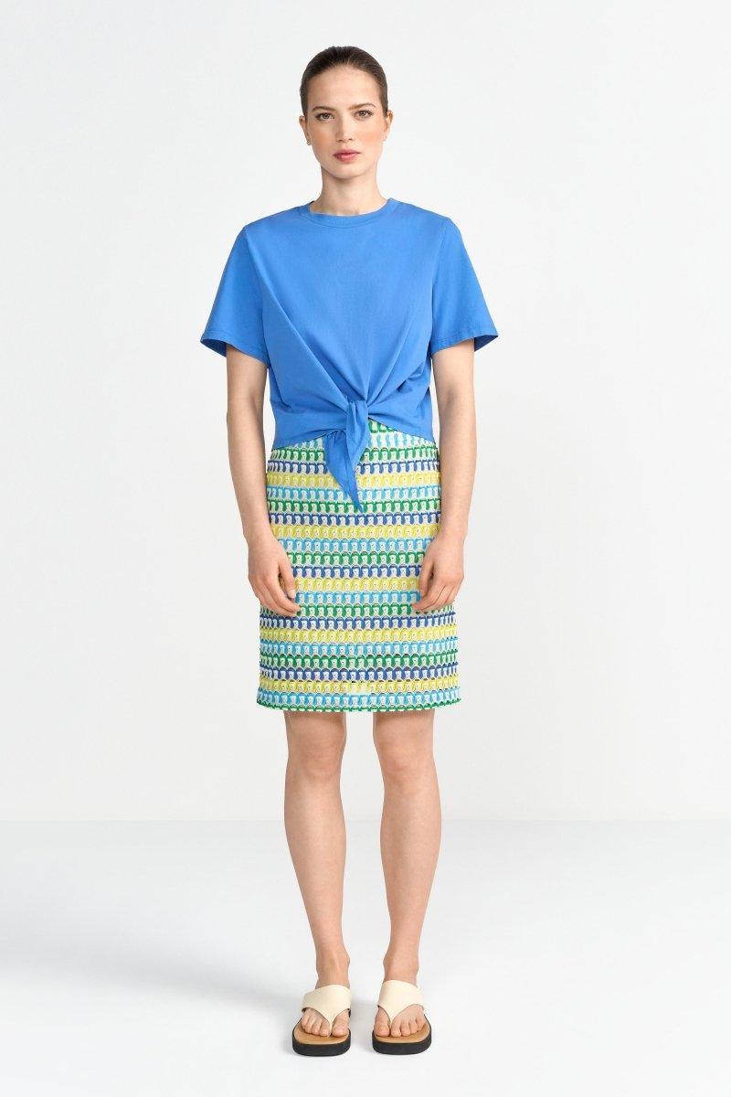Cropped T-Shirt mit Bindedetail-Rich & Royal