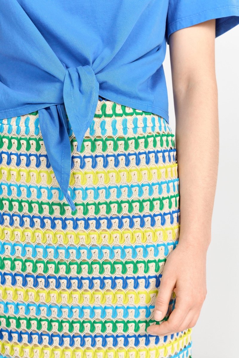 Cropped T-Shirt mit Bindedetail-Rich & Royal