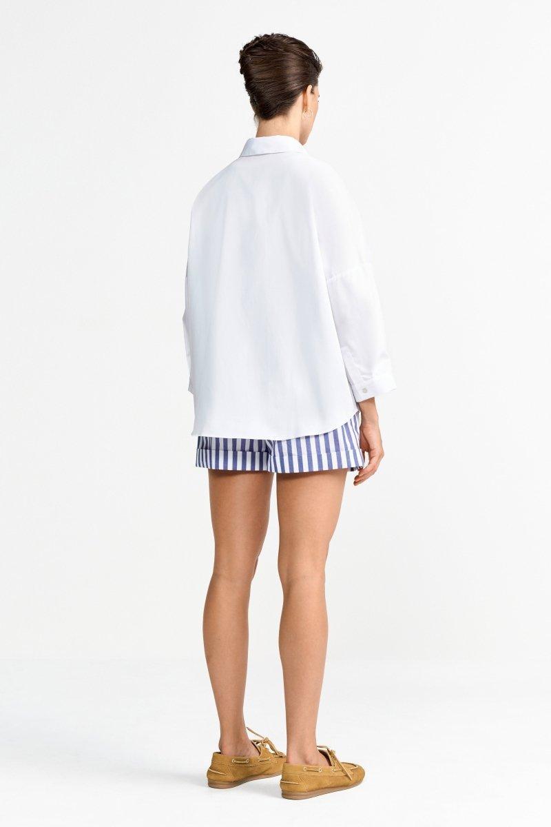 Oversize-Hemdbluse mit 3/4-Ärmeln-Rich & Royal