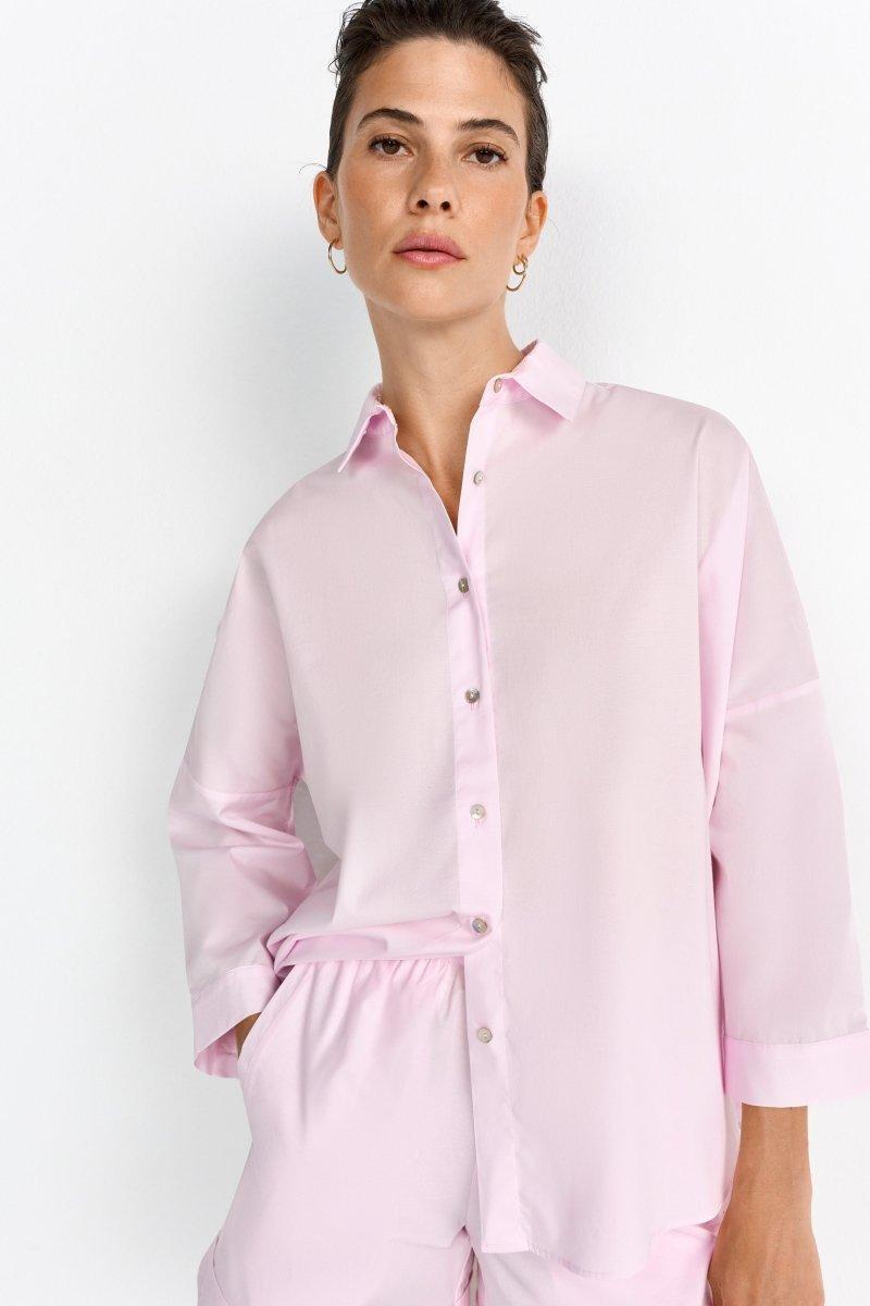 Oversize-Hemdbluse mit 3/4-Ärmeln-Rich & Royal