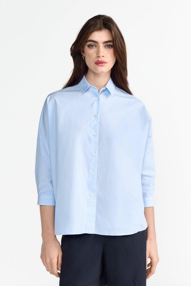 Oversize-Hemdbluse mit 3/4-Ärmeln-Rich & Royal