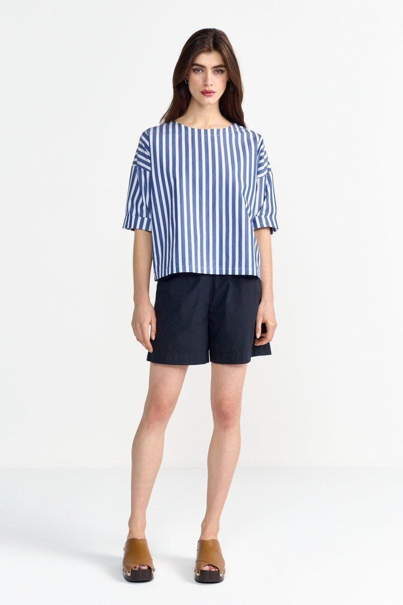 Oversize-Bluse mit Streifen-Rich & Royal