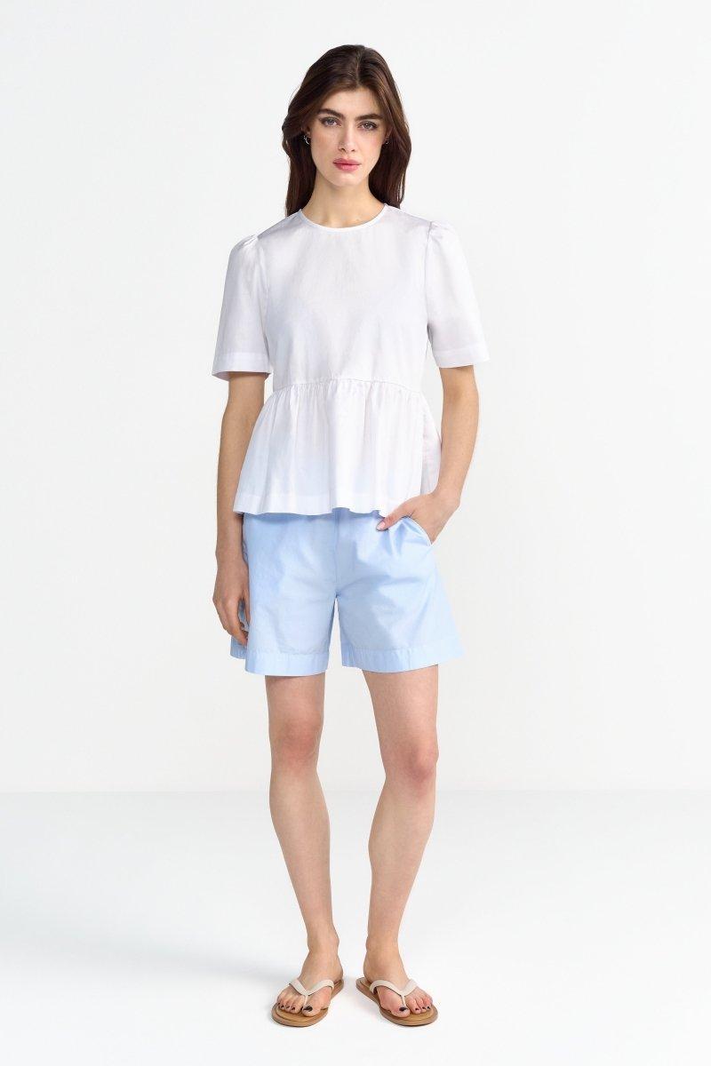 Taillierte Bluse mit Puffärmeln-Rich & Royal