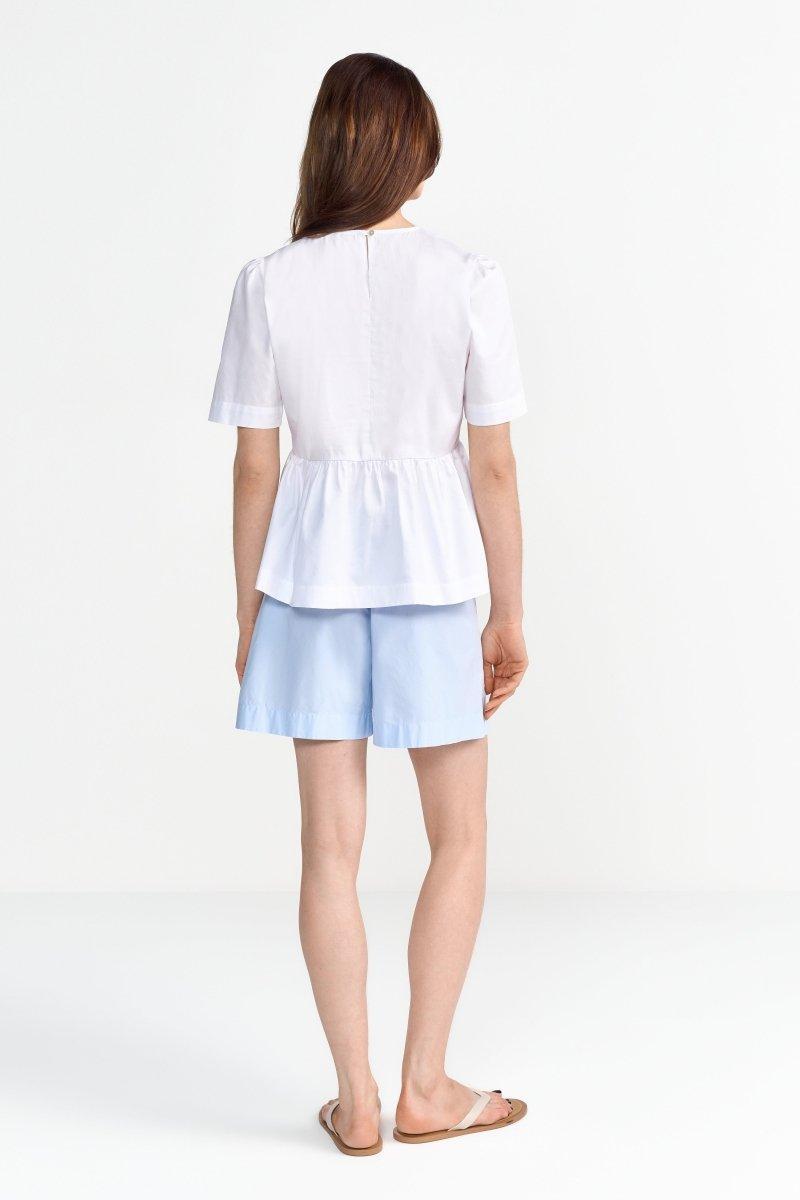 Taillierte Bluse mit Puffärmeln-Rich & Royal